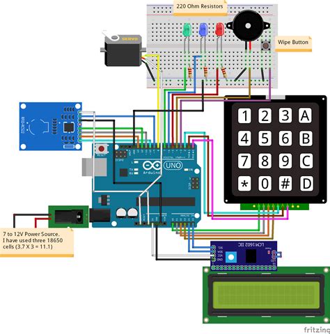 Arduino UNO RFID Access Control with Servo Lock and I2C LCD 